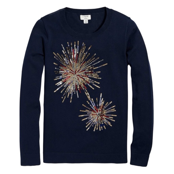 NWT J.Crew Americana Cotton Teddie Sweater XS  AO596 - Picture 1 of 5
